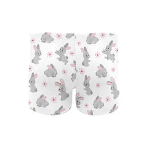 Watercolor cute rabbit pattern Men's Swimming Trunks