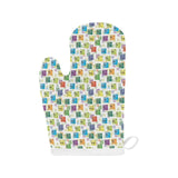 Chemistry Periodic Table Pattern Print Design 05 Heat Resistant Oven Mitts