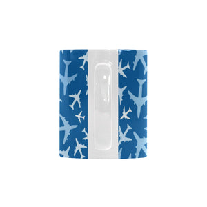 Airplane pattern in the sky Classical White Mug (Fulfilled In US)