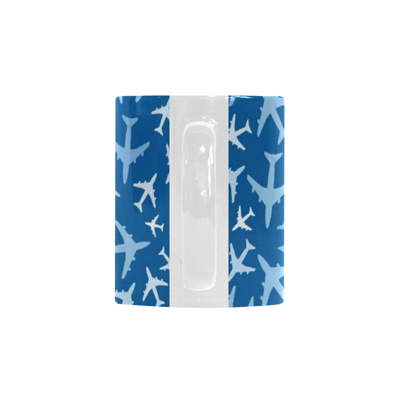 Airplane pattern in the sky Classical White Mug (Fulfilled In US)