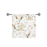 Beautiful Japanese cranes pattern Bath Towel