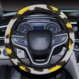 Gray Leopard print pattern Car Steering Wheel Cover
