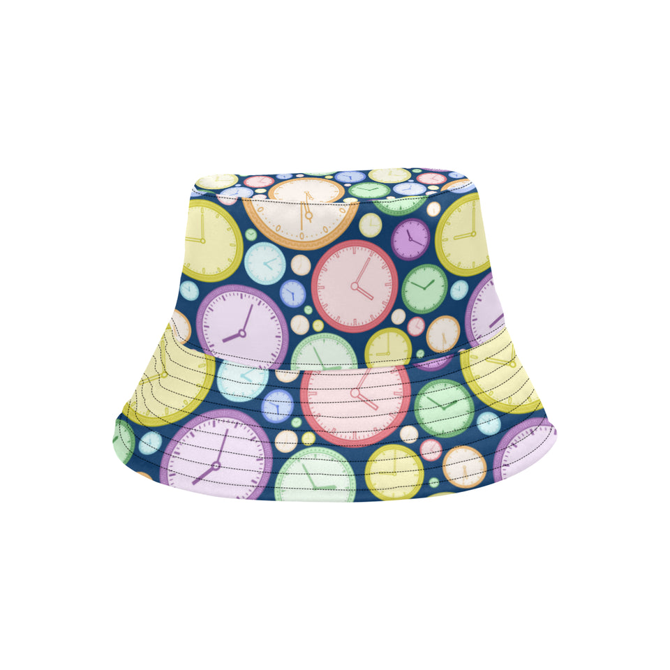Colorful clock background Unisex Bucket Hat