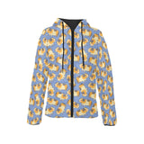 Guinea Pig Pattern Print Design 02 Women's Padded Hooded Jacket