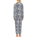Skate Board Pattern Print Design 03 Women's All Over Print Pajama Set