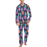 Pineapples pattern zigzag background Men's Long Pajama Set