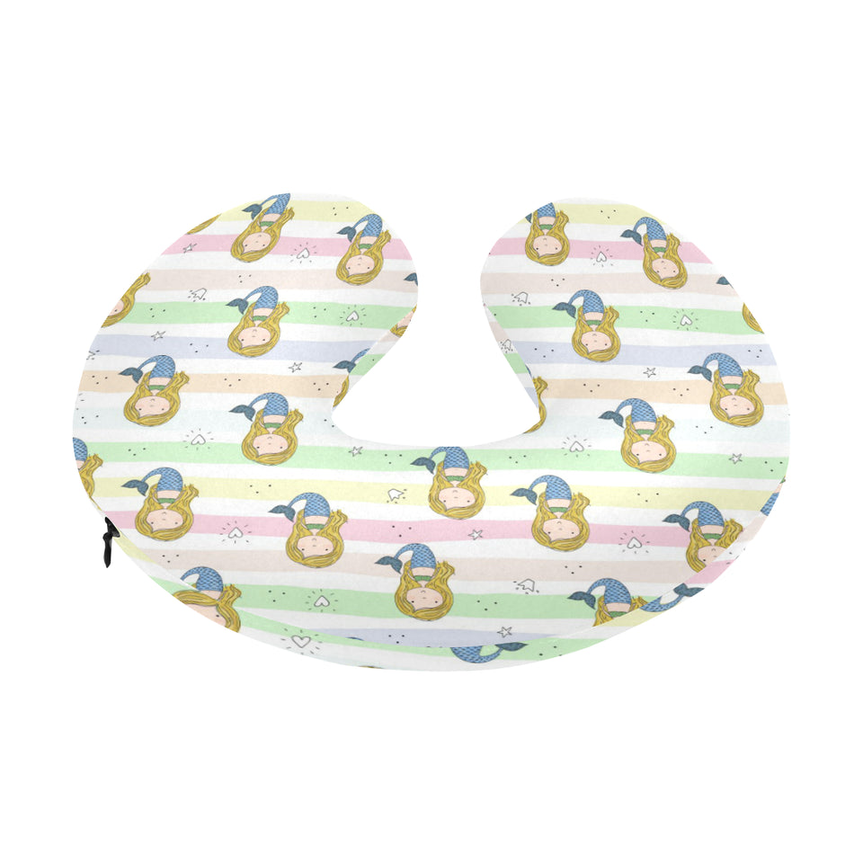 Cute hand drawn mermaid U-Shaped Travel Neck Pillow