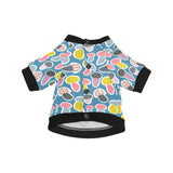 Colorful mushroom design pattern All Over Print Pet Dog Round Neck Fuzzy Shirt