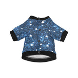 Night sky star pattern All Over Print Pet Dog Round Neck Fuzzy Shirt