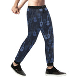 Blue Theme guitar pattern Unisex Casual Sweatpants