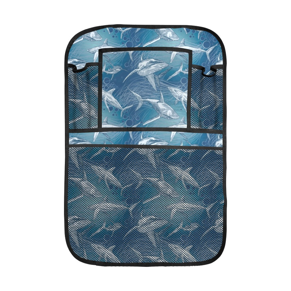 Shark hand drawn Car Seat Back Organizer