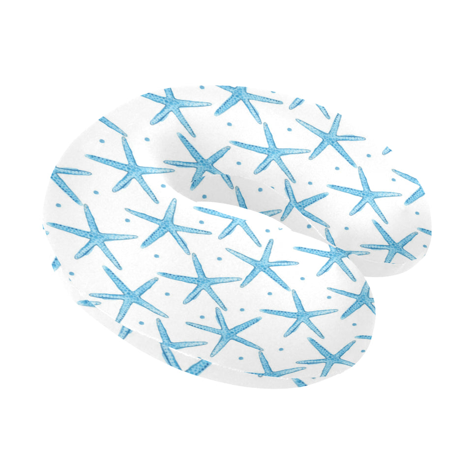 Watercolor starfish pattern U-Shaped Travel Neck Pillow