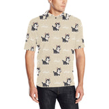 Cute Siberian Husky Men's All Over Print Polo Shirt
