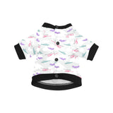 Helicopter plane pattern All Over Print Pet Dog Round Neck Fuzzy Shirt