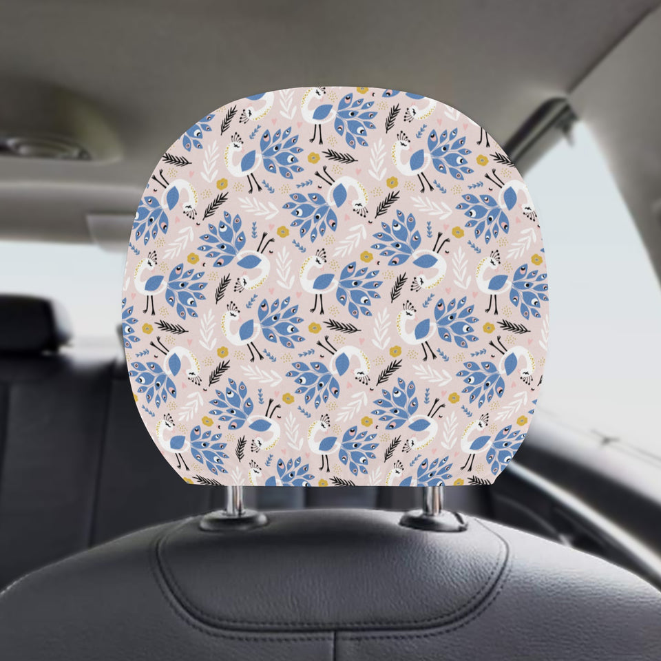 Cute peacock pattern Car Headrest Cover