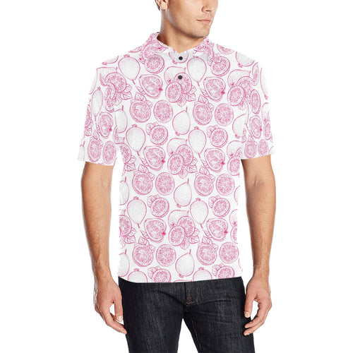 Sketch guava pattern Men's All Over Print Polo Shirt