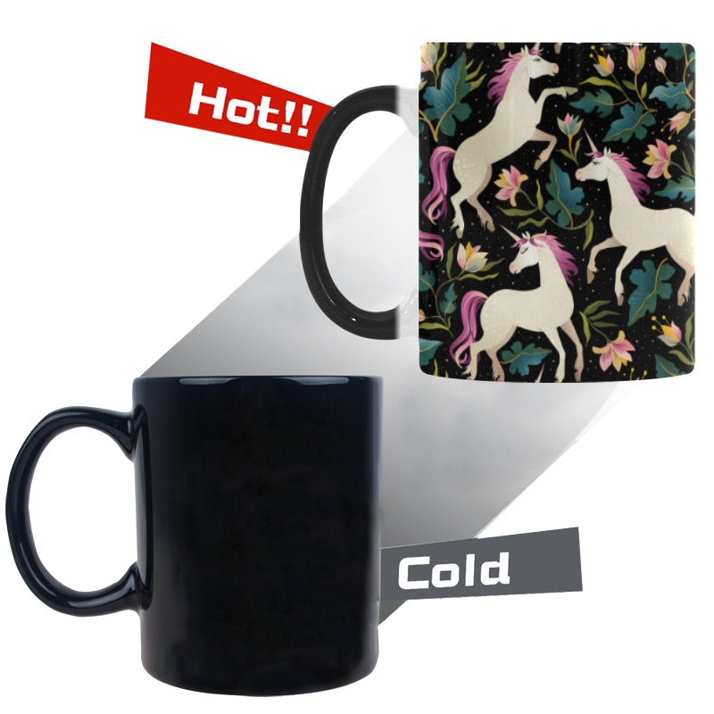 Unicorns forest background Morphing Mug Heat Changing Mug
