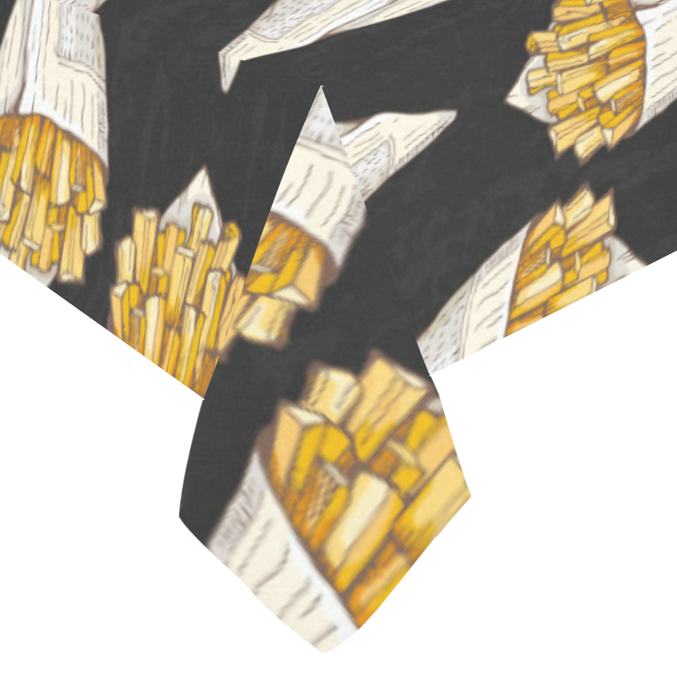French fries dark background Tablecloth