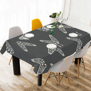 Hand drawn boomerang Australian aboriginal ornamen Tablecloth