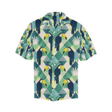 Toucan tropical leaves design pattern Men's All Over Print Hawaiian Shirt