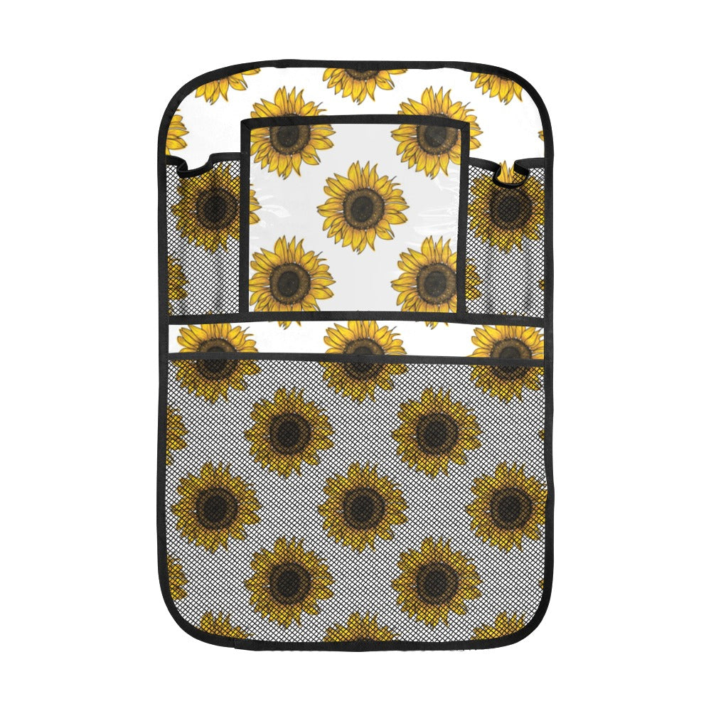 sunflowers design pattern Car Seat Back Organizer