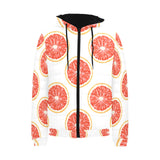 Grapefruit pattern Men's Padded Hooded Jacket