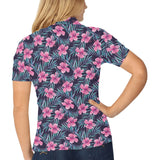 Hibiscus Pattern Print Design 05 Women's All Over Print Polo Shirt
