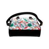 Watercolor bowling pattern Shoulder Handbag