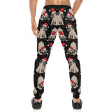 Christmas Pugs Santa_s red cap pattern Unisex Casual Sweatpants