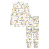 Golden Retriever Pattern Print Design 04 Women's All Over Print Pajama Set