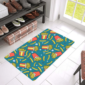 French fries red paper box pattern Doormat