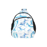 Watercolor dolphin pattern All Over Print Chest Bag