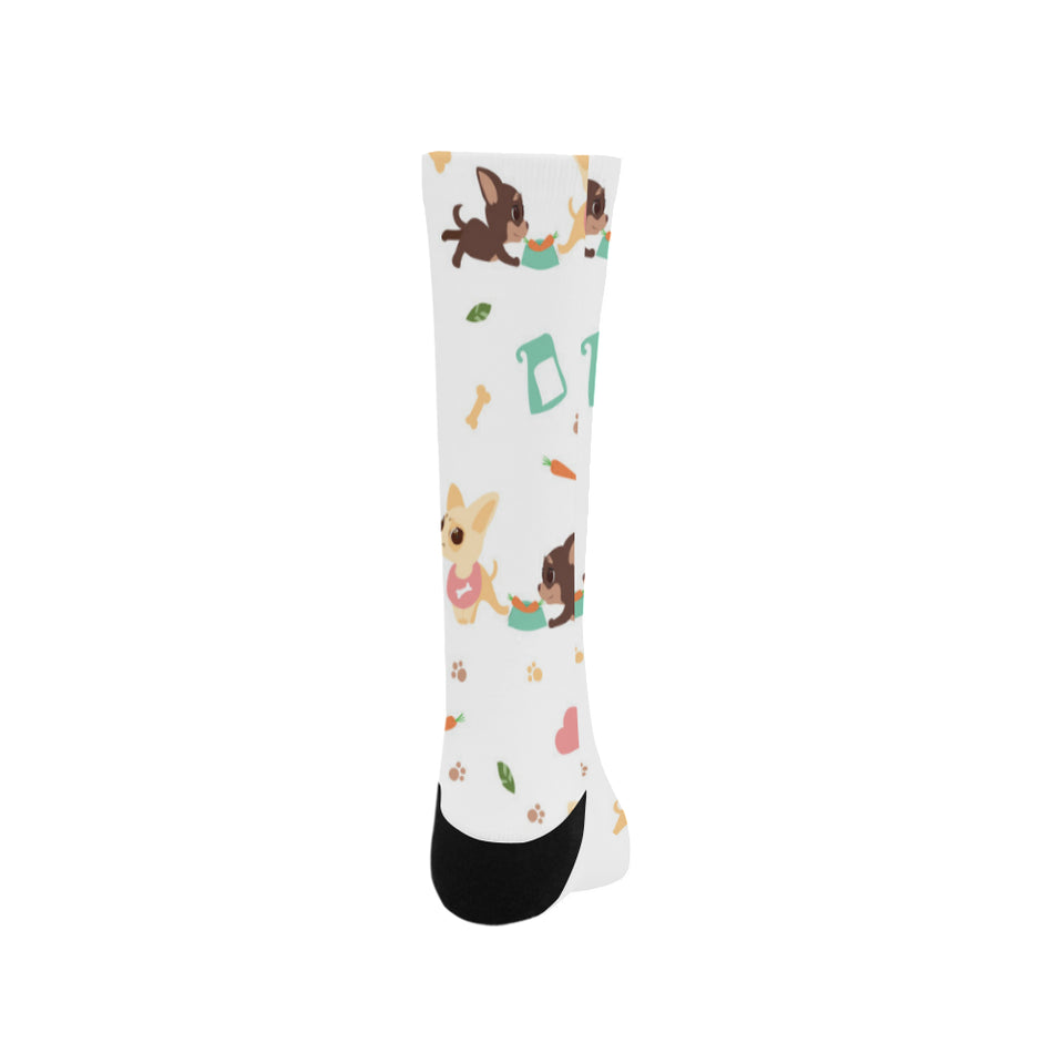 Cute Chihuahua puppie pattern Crew Socks