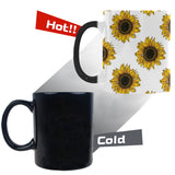 sunflowers design pattern Morphing Mug Heat Changing Mug