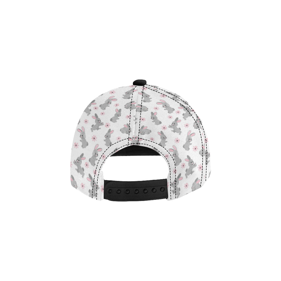 Watercolor cute rabbit pattern All Over Print Snapback Cap