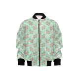 Hippopotamus Pattern Print Design 02 Kids' Boys' Girls' Bomber Jacket
