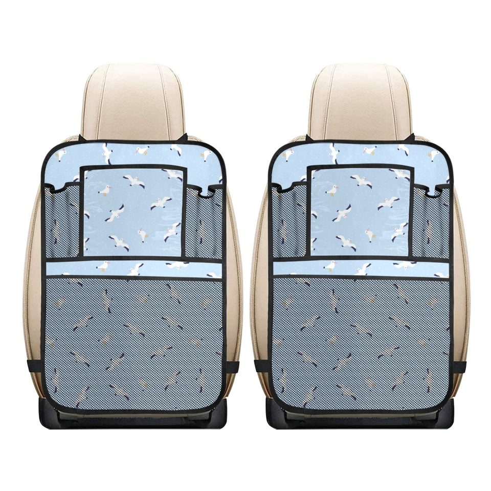 Seagull Pattern Print Design 02 Car Seat Back Organizer
