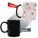 Cute Shiba Inu Dog Apple pattern Morphing Mug Heat Changing Mug