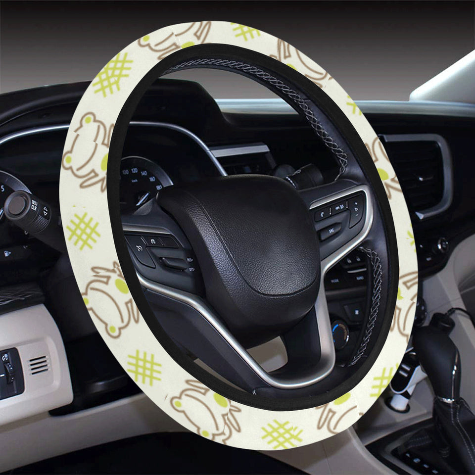 Cute cartoon frog baby pattern Car Steering Wheel Cover