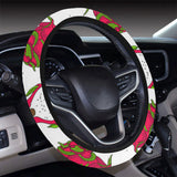 dragon fruits white background Car Steering Wheel Cover