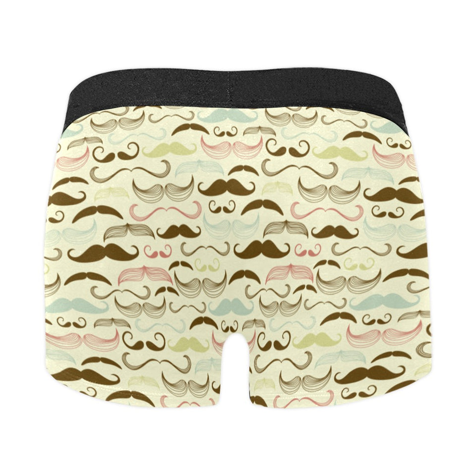 Mustache Beard Pattern Print Design 01 Men's All Over Print Boxer Briefs Men's Underwear