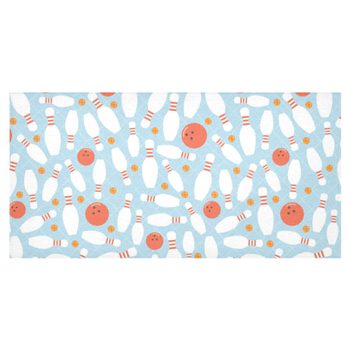Bowling ball bowling pins blue blackground Tablecloth
