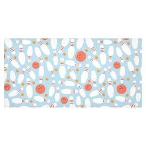 Bowling ball bowling pins blue blackground Tablecloth