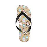 Cow bottle of milk pattern Unisex Flip Flops