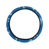 Airplane pattern in the sky Car Steering Wheel Cover