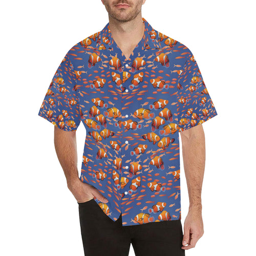 Clown Fish Pattern Print Design 04 Men's All Over Print Hawaiian Shirt (Model T58)