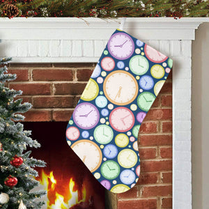 Colorful clock background Christmas Stocking