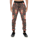 fox leaves mushroom pattern Unisex Casual Sweatpants