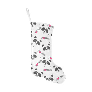 Hand Drawn faces of pandas pattern Christmas Stocking
