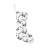 Hand Drawn faces of pandas pattern Christmas Stocking